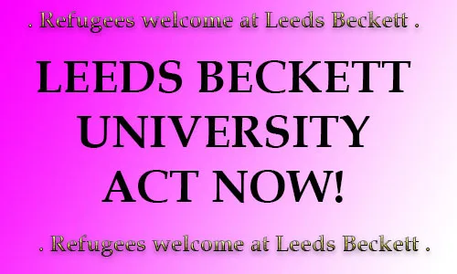 Welcome refugees and asylum seekers at Leeds Beckett University
