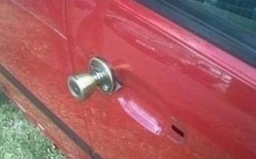 Change car door handles to regular door knobs