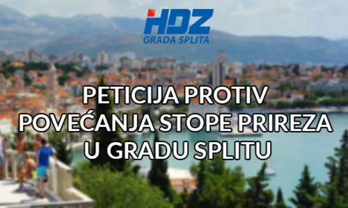 Peticija protiv povećanja stope prireza u Splitu