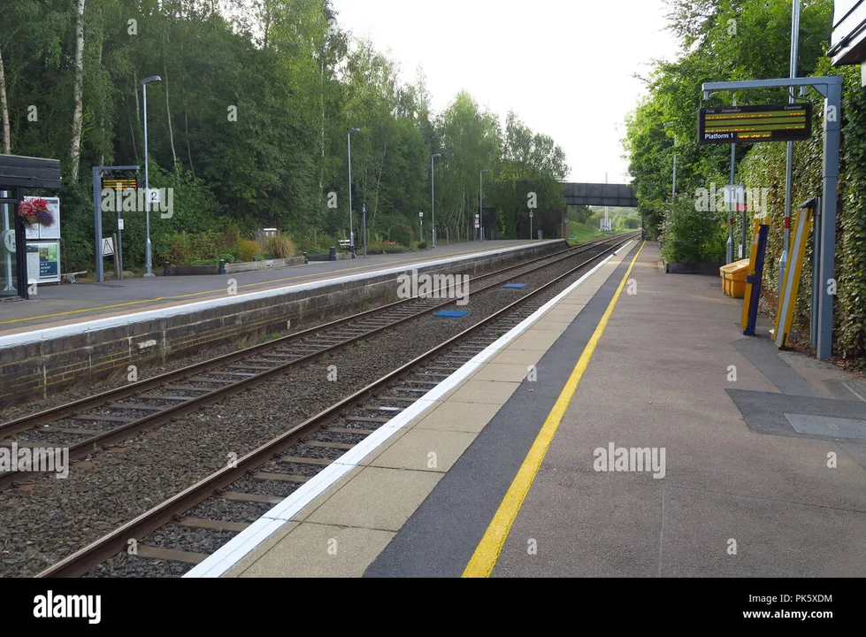 Disabled access to the southbound line at Kingham Railway Station.