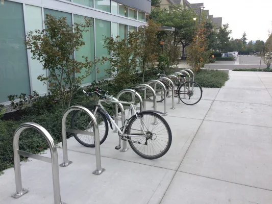 Make Tallwood bike racks available for overnight use