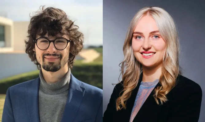 NovaSBE PhD Student Representatives - Ricardo and Ann-Sophie
