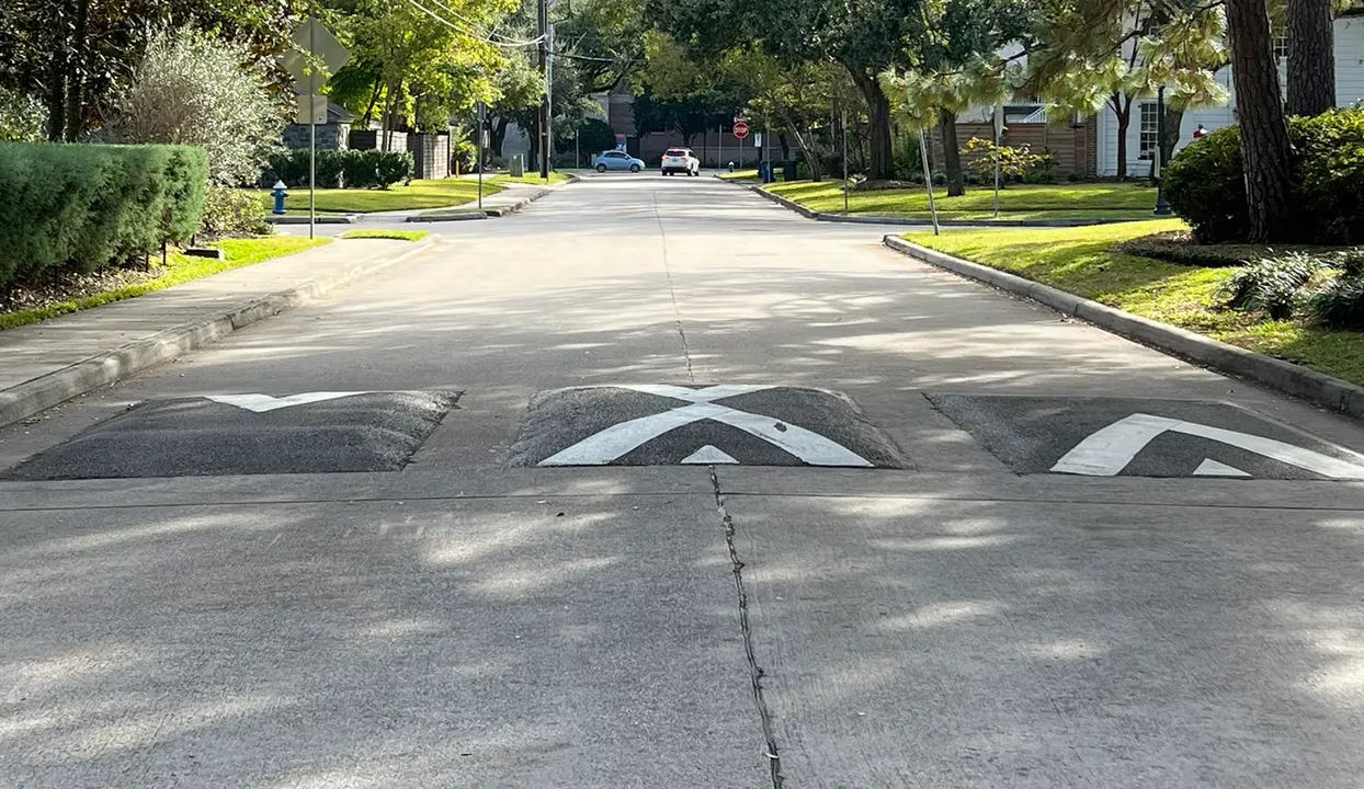 XXX Speed Humps and Children at Play Signage in Wakefield Plantation