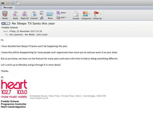 Save Sleeps 'til Santa on Heart FM