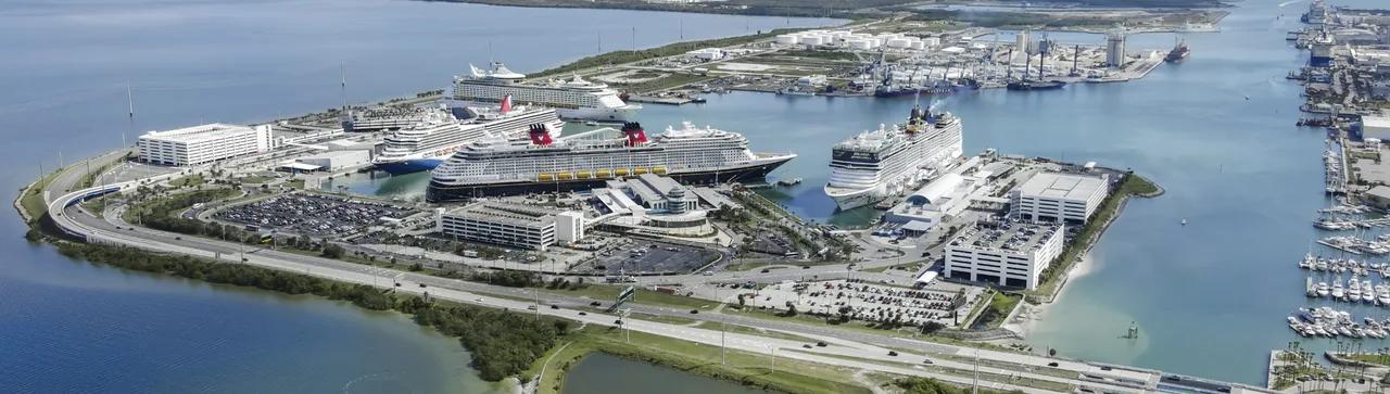 Location of new cruise terminal at Freddie Patrick Park in Port Canaveral