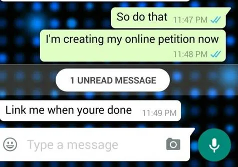 Get WhatsApp to REMOVE the new "unread message" banner within the chat window
