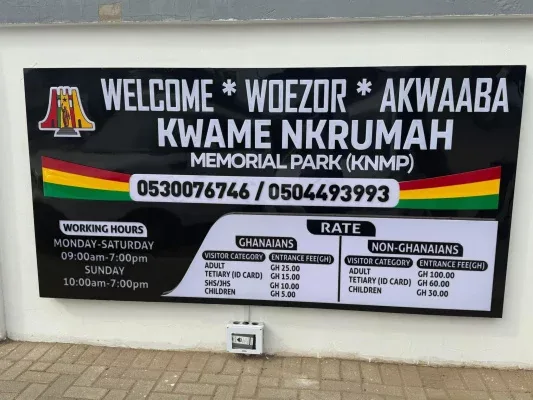 Include “Ooobake” on Signage at Kwame Nkrumah Memorial Park
