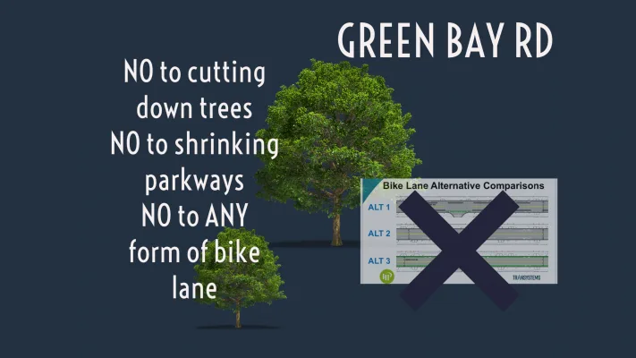 Green Bay Rd Widening and Bike Lane Opposition