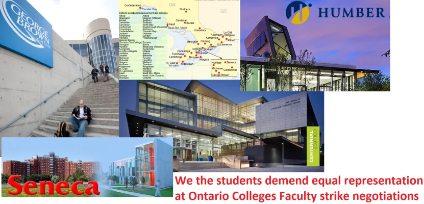 We, the students demand referendum & representation at Ontario Colleges Faculty Strike negotiations