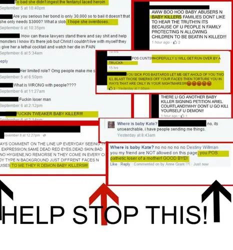 Stand Up Against Cyberbullies! Request for Facebook to remove the page "Where is Baby Kate"