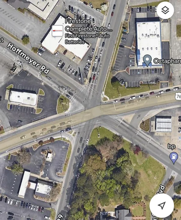 Salem Church Road - Dreher Shoals Rd (Hwy 6) Intersection