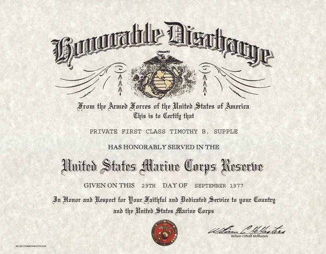 John P. Zaledonis Discharge Upgrade