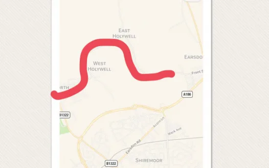 DANGEROUS ROAD EARSDON/BACKWORTH