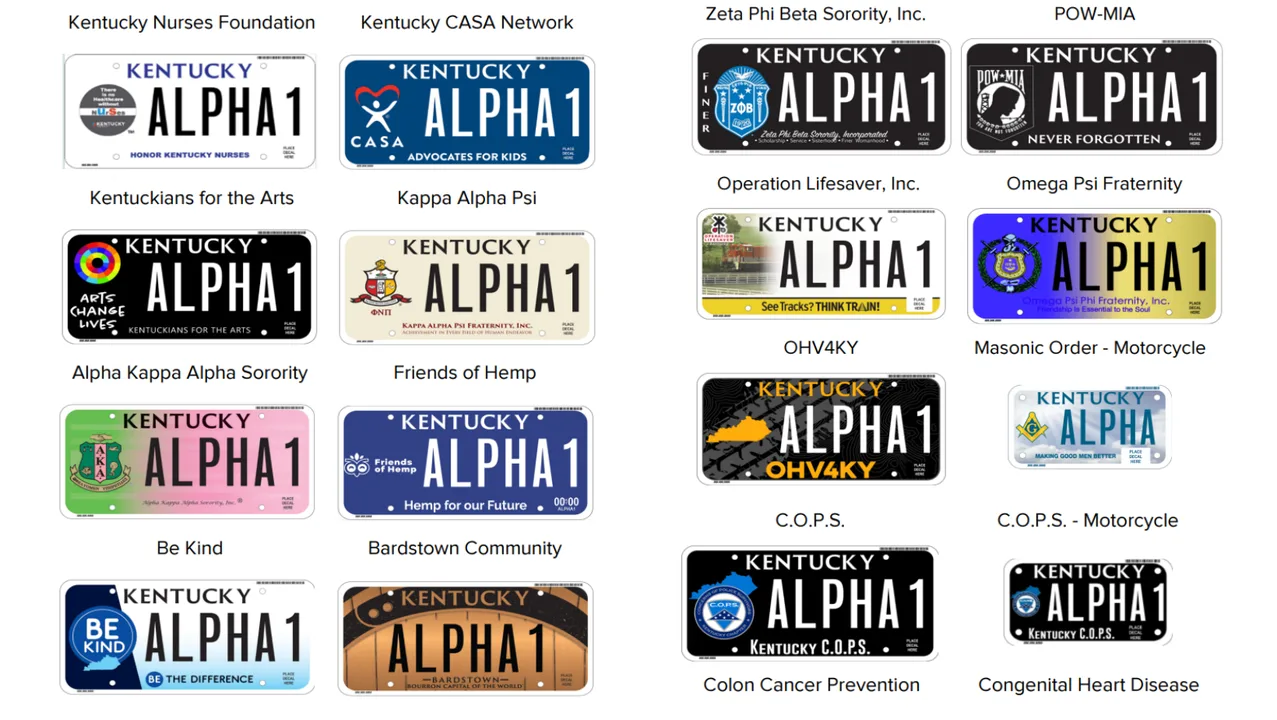 Special Kentucky License Plate Design