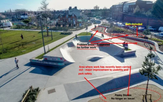 Improve the safety of Weaver Park! (addition of lights and removal of stones)