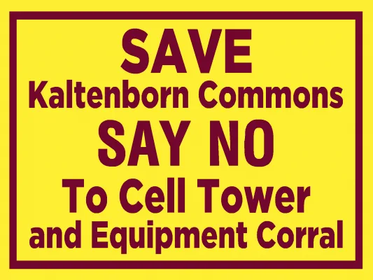 Save Kaltenborn Commons - Say No to Cell Tower & Equipment Corral