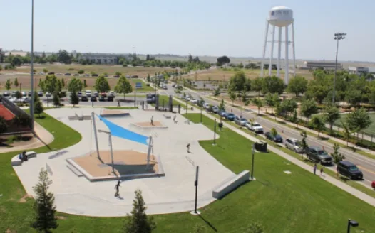 Get better lights at Mather skatepark!