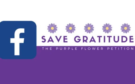 Save the Purple Gratitude Flower on Facebook