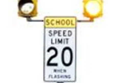 Flashing lights in School Zone