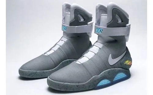 Back To The Future 2 Marty Mcfly Nike trainers and a new release of a real Marty Mcfly Cap