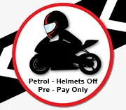 Motorcycle helmet stands / hooks for UK forcourts