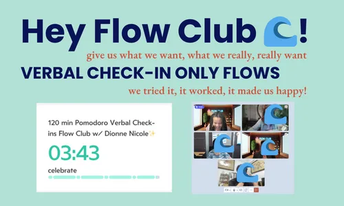 Pomodoros with Verbal Check-Ins at Breaks