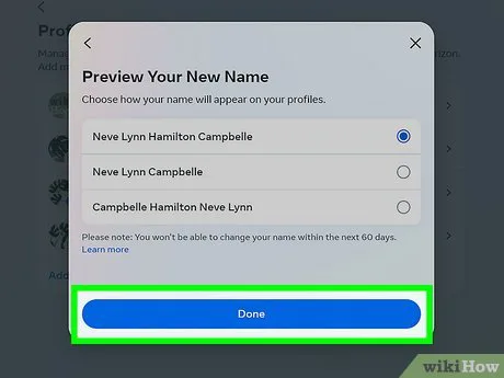 Make Bobby's facebook name his real name