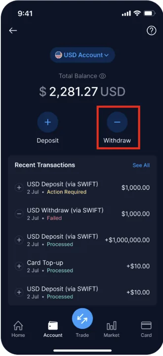 Petition for Direct Withdrawal of TFX Coin