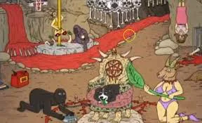 Ban Mr. Pickles as well as other cartoons with satanic/luciferian messages or any ritualistic murder depictions.