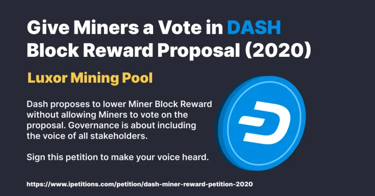 Dash Miner Reward Petition (2020)
