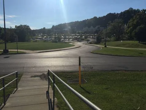 New Crosswalk to the Resident's Parking Lot Stairway