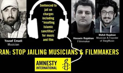 IRANIAN MUSICIANS, FILMMAKER AT RISK OF ARREST