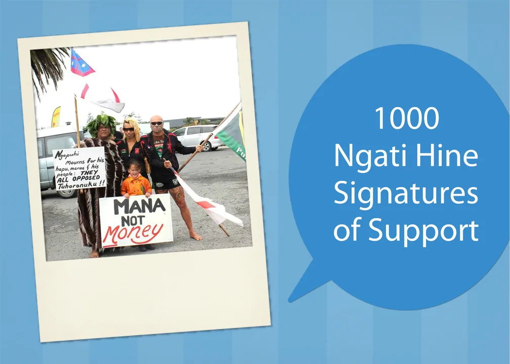Ngati Hine Signatures of Support