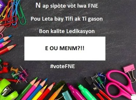 Ayiti - Sipòte vòt pwojè lwa FNE a / Haiti - Supportez le vote du projet de loi FNE / Support the vote of the FNE bill
