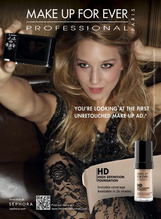 Ban the use of photoshop in cosmetic advertising. 