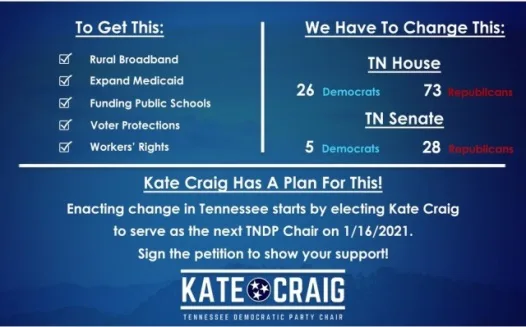Elect Kate Craig for TNDP Chair