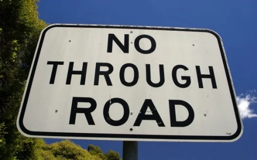 No through road. Meadows/Castle drive/Ashdale.