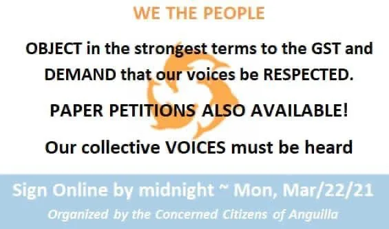 We The People of Anguilla Say No to GST 