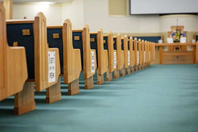 No masks, seated and socially distanced in places of worship