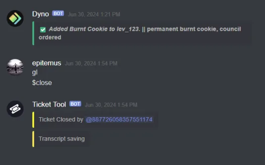 Remove Lev's burnt cookie