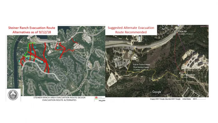 Opposition to Steiner Ranch Evacuation Routes