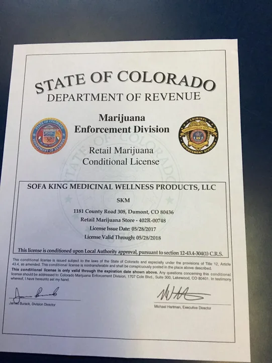 Give Sofa King Medicinal Wellness, LLC a  Retail Recreational license