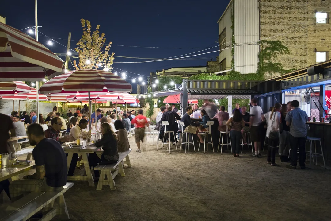Stop the outdoor beer garden at Ravenswood Pub
