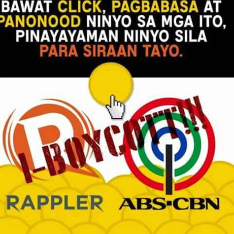 I-boycott ang ABS-CBN at RAPPLER
