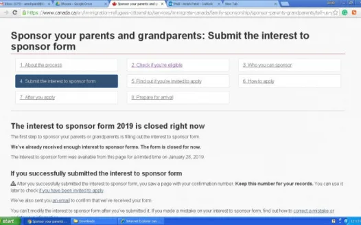 Canadian Immigration - Parents and Grand Parents Sponsorship 2019