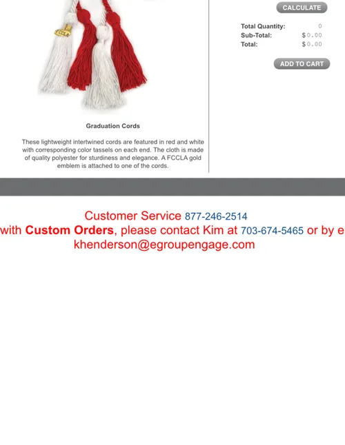 Let Crystal wear her FCCLA Cords for Graduation!!
