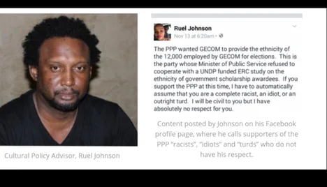 Remove Ruel Johnson as Cultural Policy Advisor
