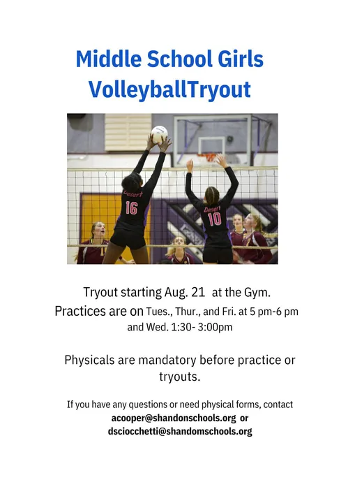 Volleyball Evaluations for Tier 1 and 2