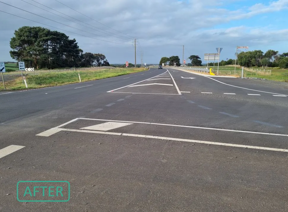 Added turning lane on Western Drive, Gatton