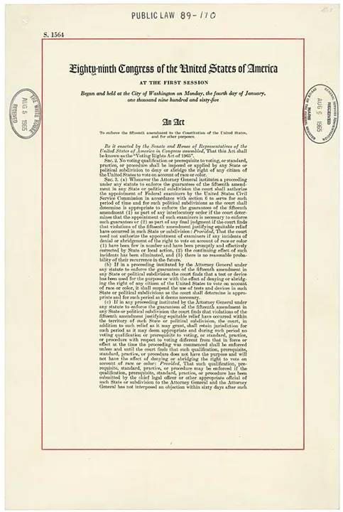 Protect Article 5 of the Voting Rights Act